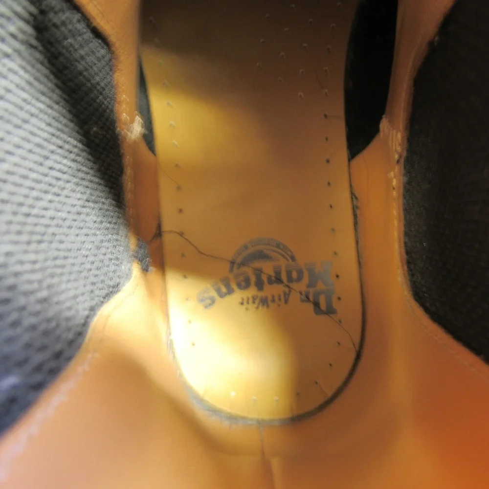 Dr Martens Mens 7 Chelsea Boots‎ Black Leather Elastic Side Chunky Heel Combat